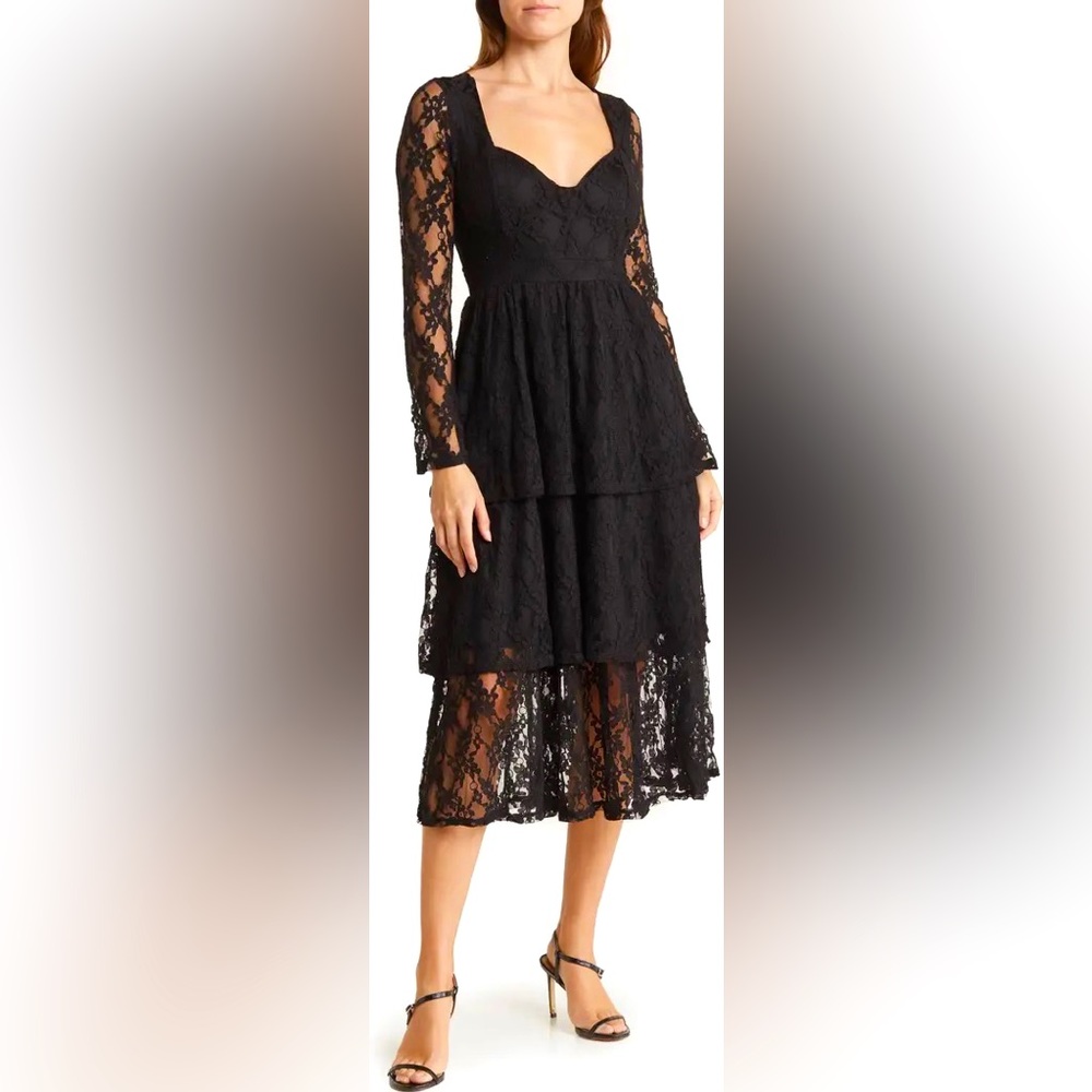 NSR Lace Tiered Dress